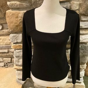 t. la knit top, size small, updated basic black top, perfect w everything